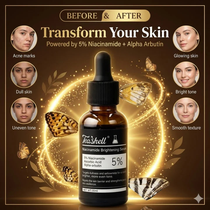 Teashell Niacinamide Brightening Serum | Fade Dark Spots, Acne Marks & Even Skin Tone