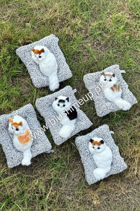 Cute Plush Sleeping Cat | Car Dashboard Display & Home Decor
