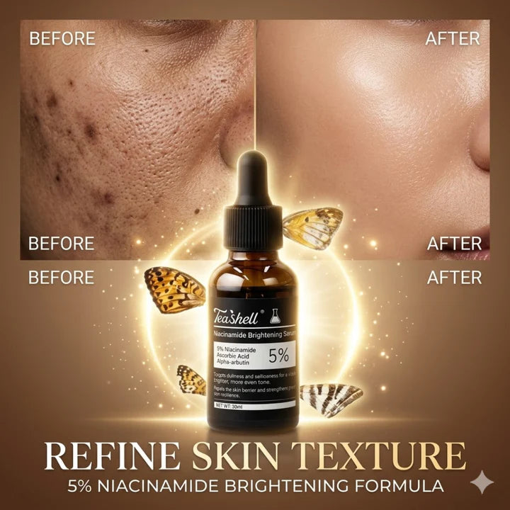 Teashell Niacinamide Brightening Serum | Fade Dark Spots, Acne Marks & Even Skin Tone