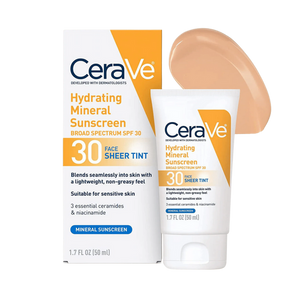 Cerave Hydrating Mineral Sunscreen SPF 30 Face Sheet Tint 50ml